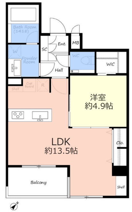ライオンズマンション成増第5　2階　間取図